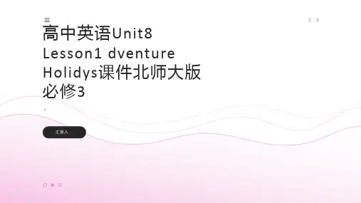 高中英语 Unit8 Lesson1Adventure Holidays课件 北师大版必修3
