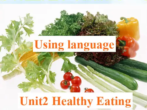 必修3Unit2 Healthy Eating(Using Language)课件 高一英语人教新课标