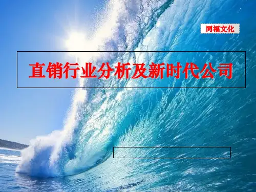 直销行业分析及新时代公司ppt课件