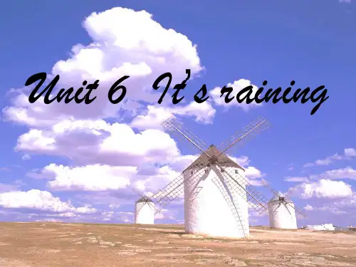 It's raining教材分析