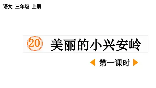 统编版三年级语文上册20.《美丽的小兴安岭》第一课时课件(共23张PPT)