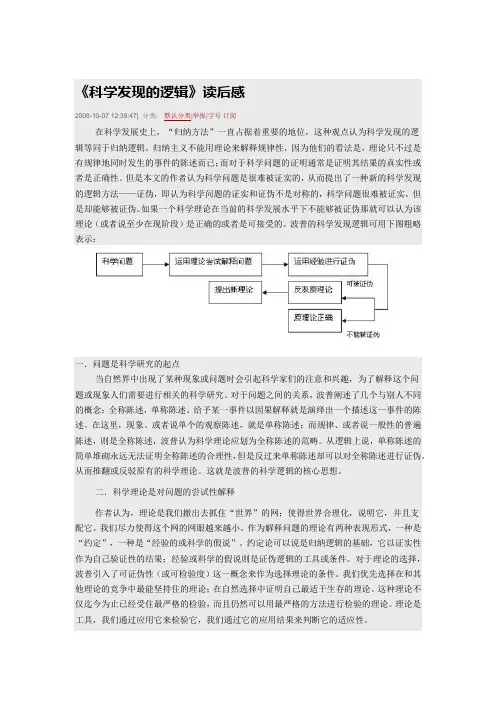 《科学发现的逻辑》读后感