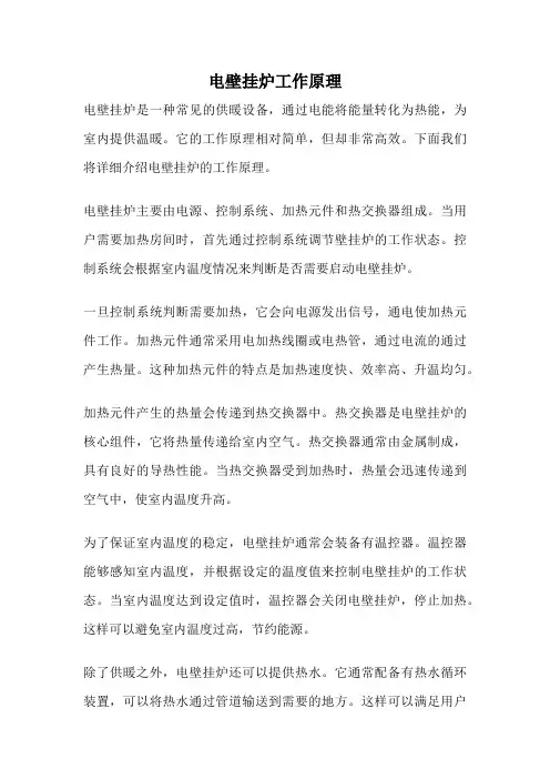 电壁挂炉工作原理