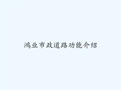 鸿业市政道路功能介绍 PPT