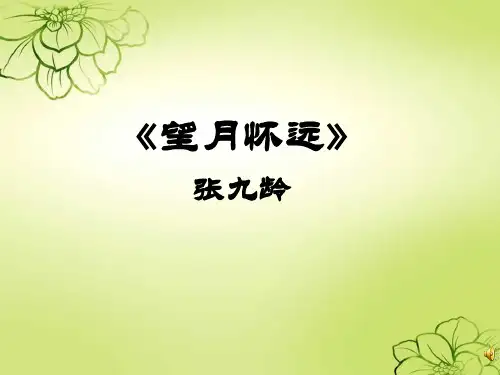 高中语文望月怀远ppt19 苏教版精品课件