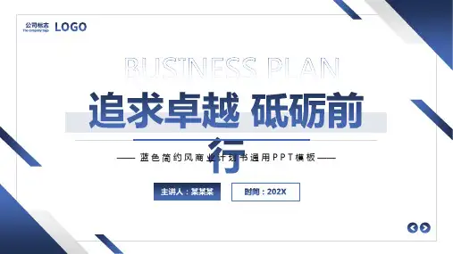 商业计划书PPT模板