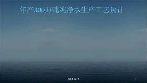 纯净水生产工艺设计ppt课件