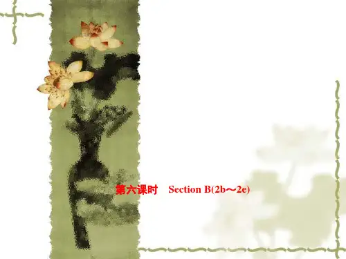 【人教新目标版】八年级上册英语：Unit 4 Section B(2b-2e)课件