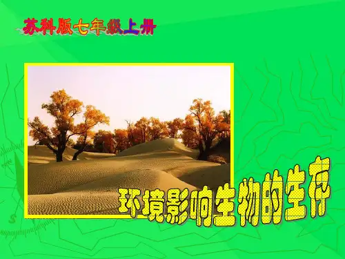 环境影响生物的生存PPT课件1 苏科版优秀课件