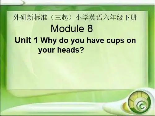 最新六年级英语下册Module8Unit1《Whydoyouhavecupsonyourheads》 1(新版)外研版(三起)优选教学课件