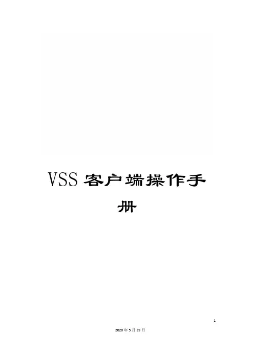 VSS客户端操作手册
