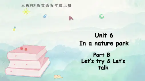 人教PEP版五年级英语上册Unit 6 In a natureLet’s try课件