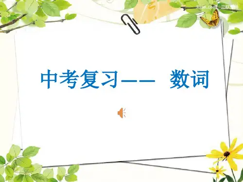 中考英语复习——数词ppt