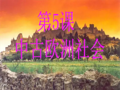 精编人教版历史九年级上册第5课 中古欧洲社会 (共27张PPT)