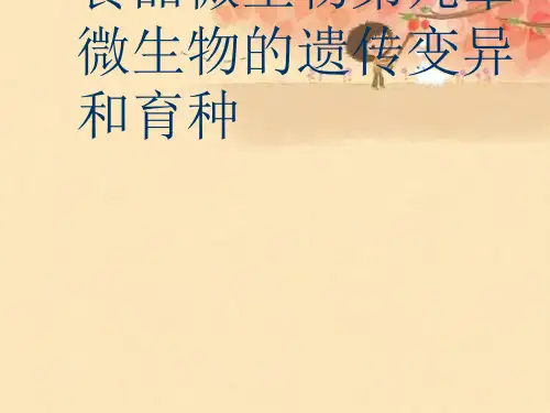 食品微生物第九章微生物的遗传变异和育种优秀课件