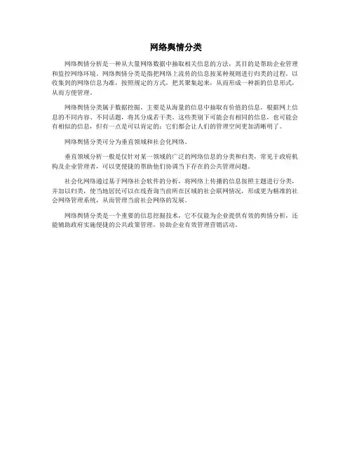 网络舆情分类