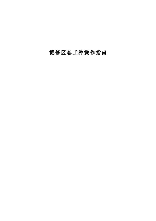 煤矿各工种操作规程及安全注意事项指南(成稿)
