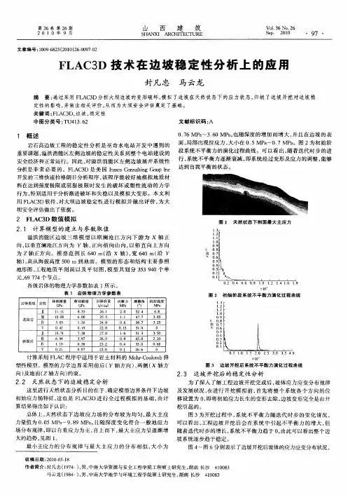 FLAC3D技术在边坡稳定性分析上的应用