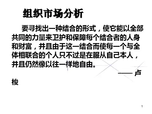 关于组织市场的购买行为分析