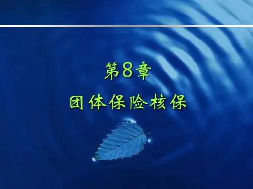 2012第九章 团体保险核保