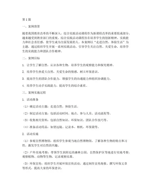 教学案例综合实践活动(2篇)