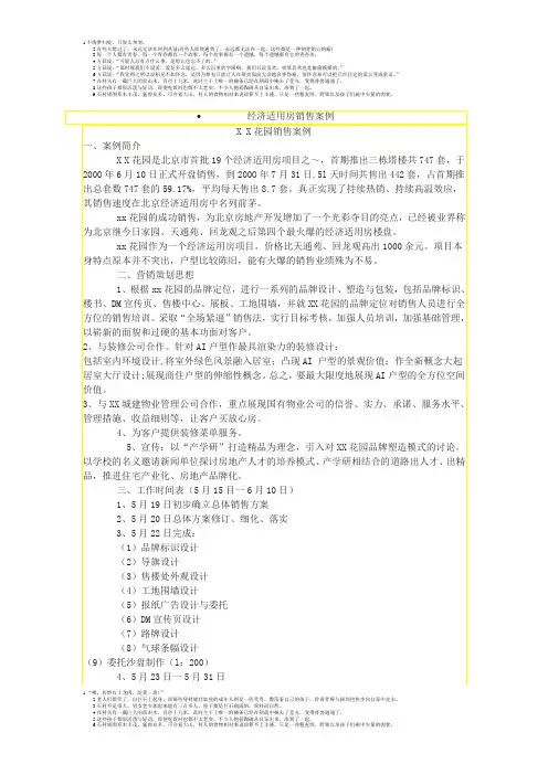 经济适用房销售案例20080109