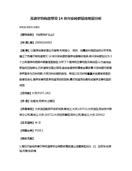 苏德尔特构造带贝14块兴安岭群层序地层分析