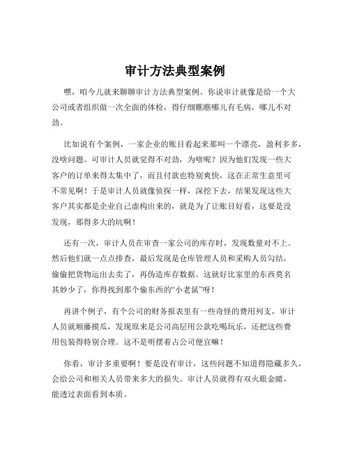 审计方法典型案例