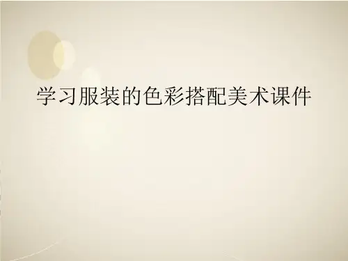 学习服装的色彩搭配美术课件