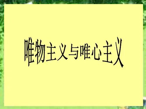 唯物主义和唯心主义