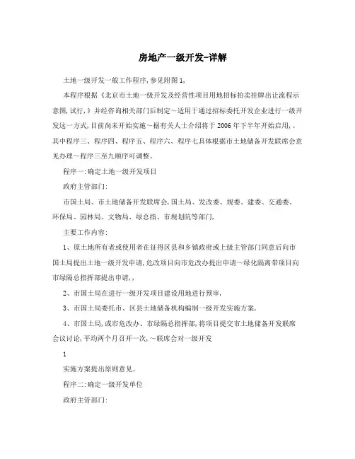 房地产一级开发-详解