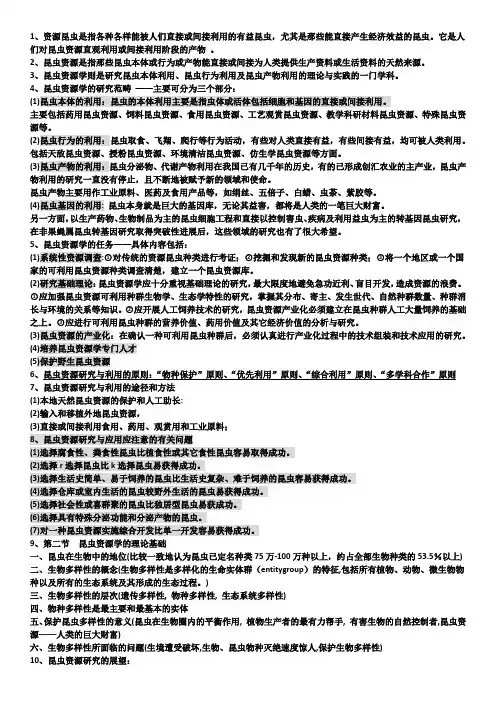 昆虫资源学