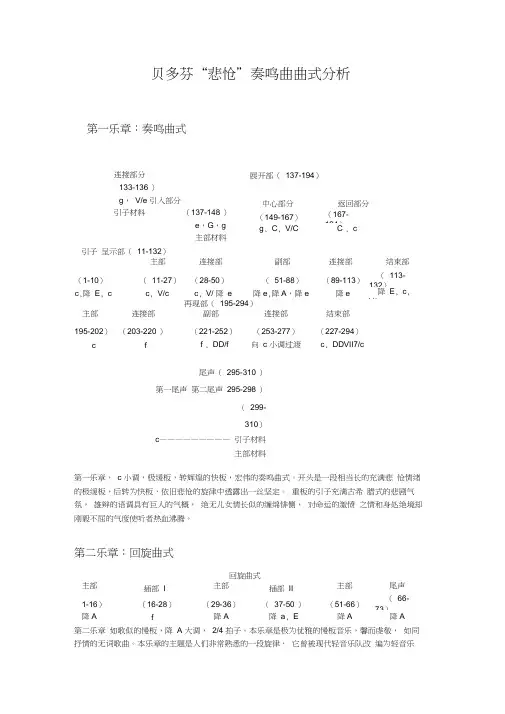 贝多芬悲怆奏鸣曲曲式分析