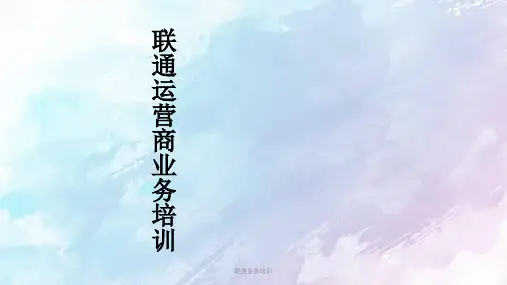 联通业务培训PPT课件
