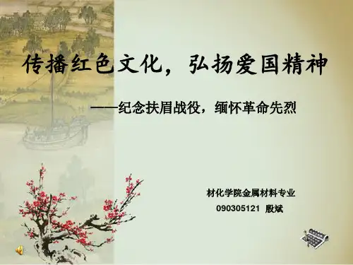传播红色文化-弘扬爱国精神——纪念扶眉战役-缅怀革命先烈课件