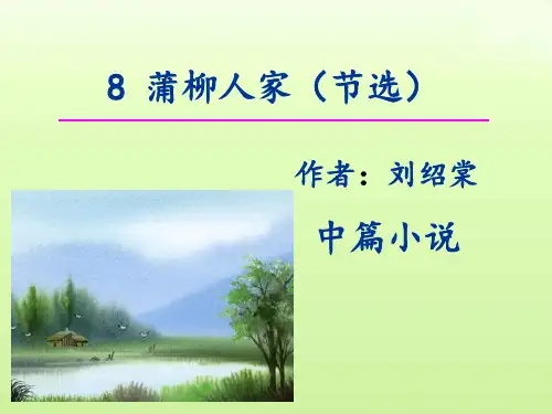 统编版语文九年级下册第8课《蒲柳人家》课件(共42张PPT)