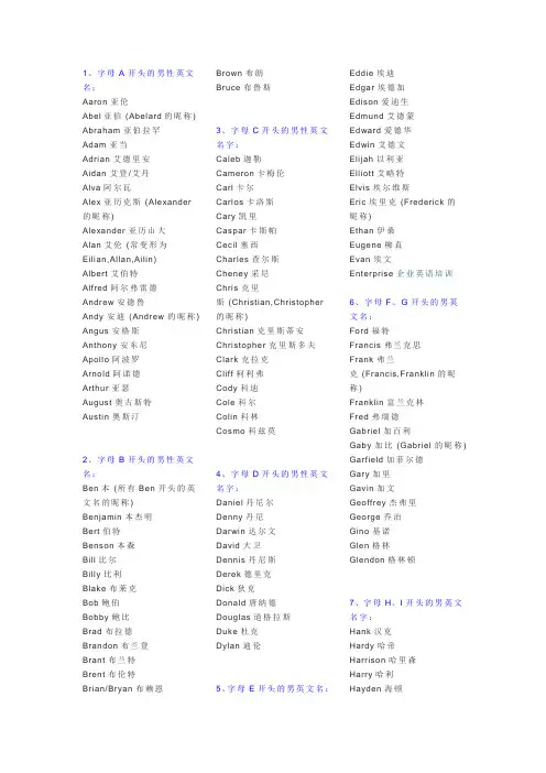 英文名字大全