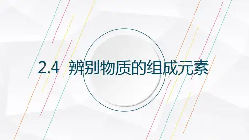 2.4 辨别物质的元素组成 -科粤版九年级上册化学课件(共18张PPT)