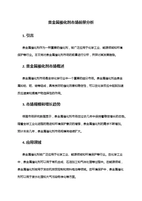 2024年贵金属催化剂市场前景分析