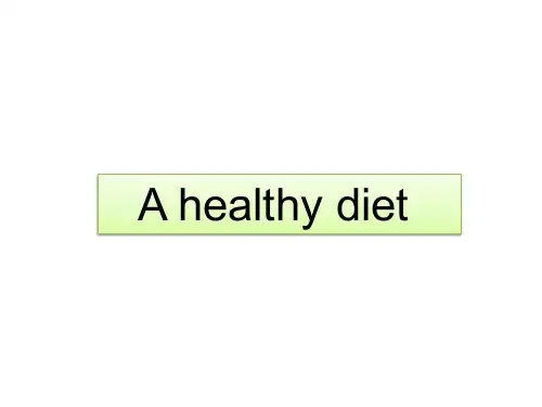 六年级下册英语课件-Unit 3 A healthy diet译林版 (共15张PPT)