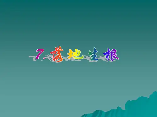 五年级下科学课件-落地生根冀教版