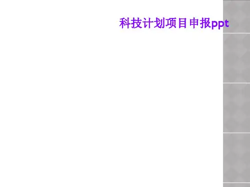 科技计划项目申报ppt