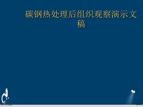 碳钢热处理后组织观察演示文稿
