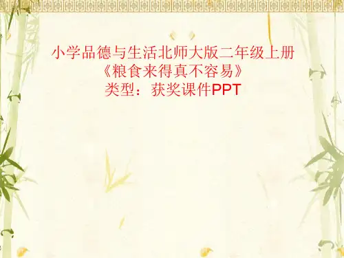 小学品德与生活北师大版二年级上册粮食来得真不容易 课件PPT N015