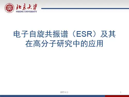 电子自旋共振谱(ESR)及其在高分子研究中的应用  ppt课件