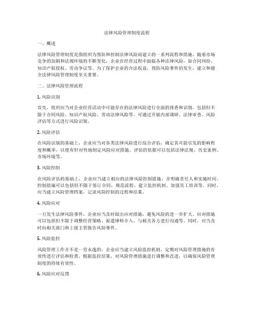 法律风险管理制度流程