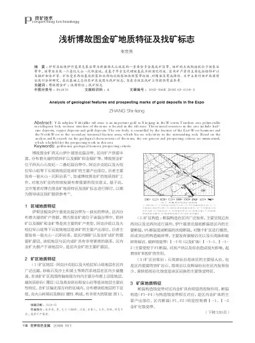 浅析博故图金矿地质特征及找矿标志