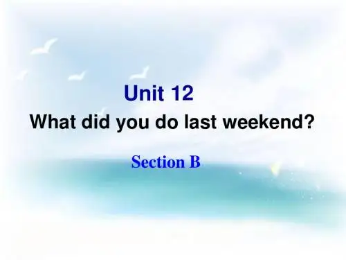 新人教版初一七年级英语下册英语七年级下册unit12_What_did_you_do_last_weekend_Section_B精品课件