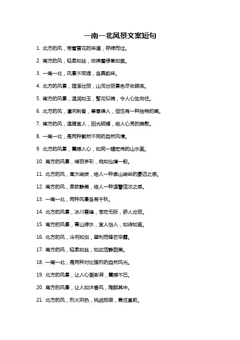 一南一北风景文案短句