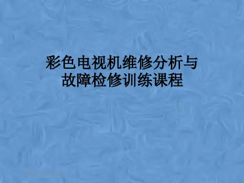 彩色电视机维修分析与故障检修训练课程